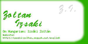 zoltan izsaki business card