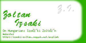 zoltan izsaki business card